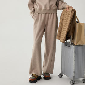 谜底休闲直筒裤女2024冬季新品慵懒风百搭宽松卫裤长裤244MK1568