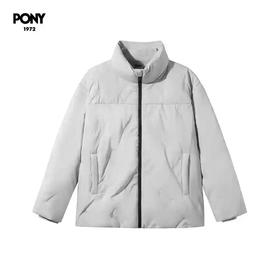 4.9折【自营】pony/波尼  秋冬新品户外运动灰鸭绒保暖羽绒服外套 244M2OF10BE