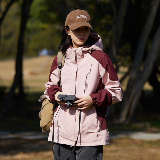 【秋冬户外冲锋衣三合一】女士男士防风防水情侣款单层薄款登山服外套 商品图1