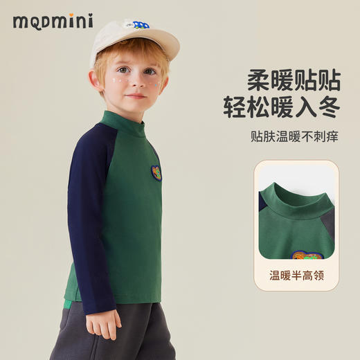 【90-140】【MQDmini】男女童半高领弹力打底衫 商品图1