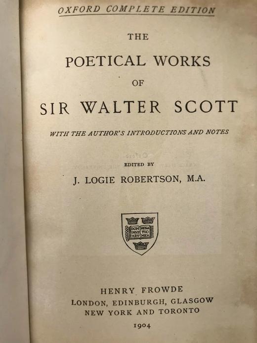 工坊特装本！1904年 司各特诗集 1幅肖像插图 全真皮精装32开 商品图4