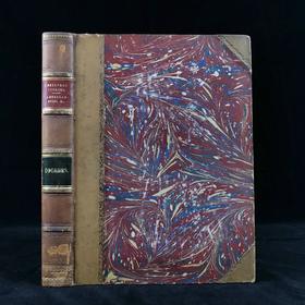 约19世纪后期 狄更斯《圣诞故事集/美国游记与意大利游记》 41幅插图 真皮精装16开