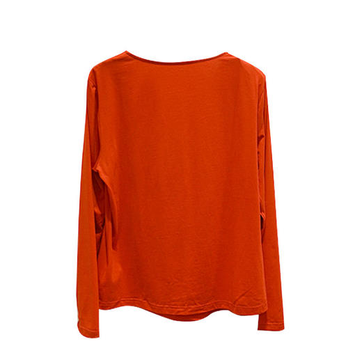 VIVIAN LIU薇薇安刘R2447301初秋女装新款圆领前襟打褶长袖针织衫 商品图1