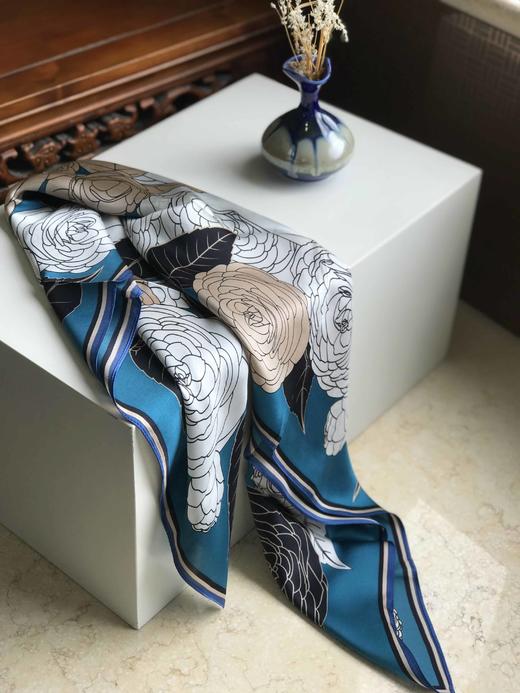 优品堂【花魁方巾】桑蚕丝90x90方巾 商品图9