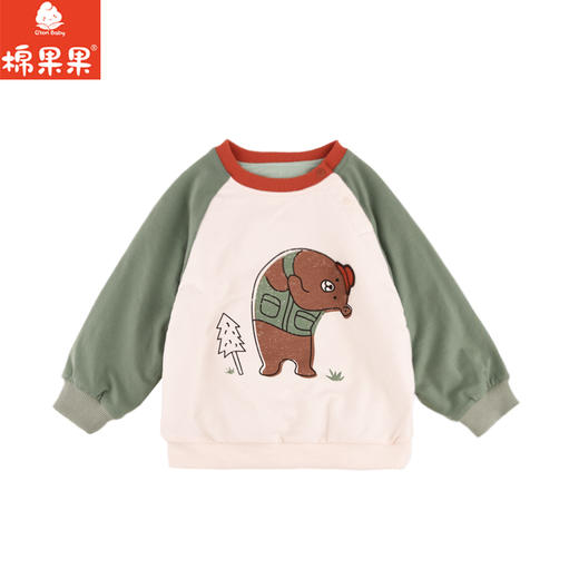 棉果果专柜同款冬季新品男童夹棉套头卫衣M412180824628 商品图2