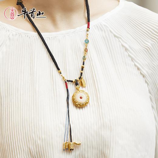 牛首山一鹿生花吊坠和田玉白玉莲花国潮吊坠敦煌元素送朋友女友 商品图4