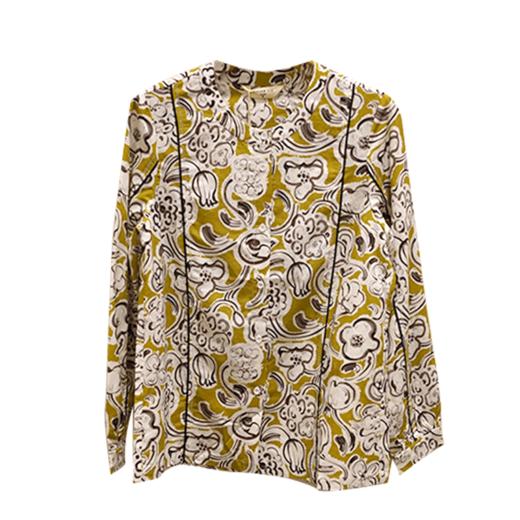 VIVIAN LIU薇薇安刘D2413001夏女装新款圆领印花长袖衬衫 商品图4