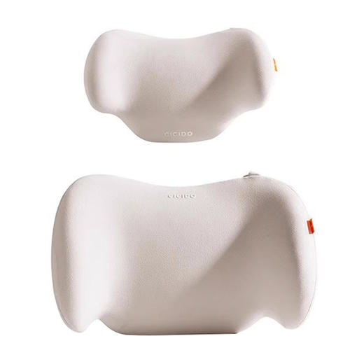 CICIDO/夕多柔麂绒汽车头枕腰靠套装 灰色 D023025+D033035 商品图1