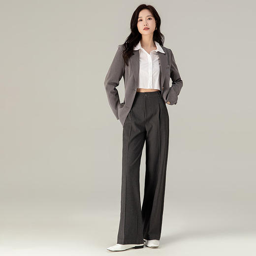 【高货xg】全新升级【铂金会员183/天猫239/差价56】(94651) 洛诗琳加厚天丝绵羊毛裤子2024秋冬新款垂感西装裤直筒裤 商品图3