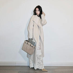 【顺丰包邮】95629 洛诗琳韩版百搭立领骆驼绒保暖中长毛呢外套247622