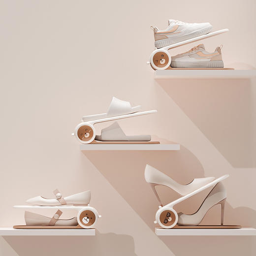 「两个装！双层可调节」日悦星辰可调节收纳双层加厚鞋架 分层鞋托居家日用宿舍鞋子收纳整理架鞋柜 商品图2