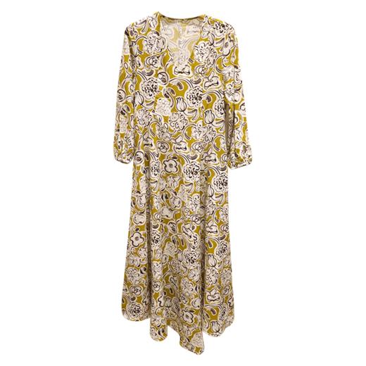 VIVIAN LIU薇薇安刘D2414102梅春女装新款V领印花收腰连衣裙 商品图4