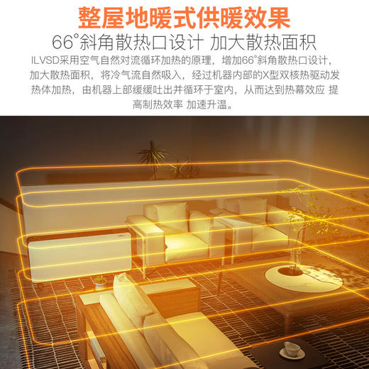 利维斯顿（ILVSD） 德国取暖器节能家用省电暖风欧式快热炉暖气片浴室暖风机电暖气大面积电暖器 2200w APP操控 ≤20㎡适用【加湿】 商品图1