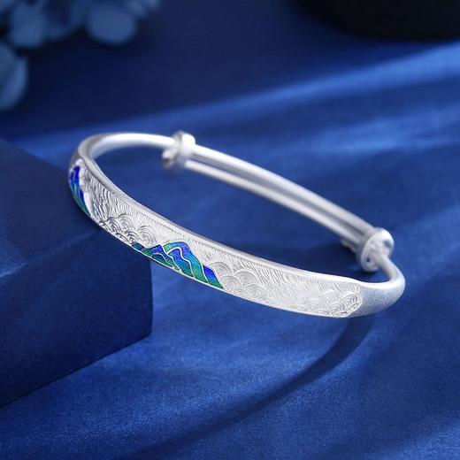 Winy999足银晓山青手镯送女友闺蜜节日生日礼物 商品图1