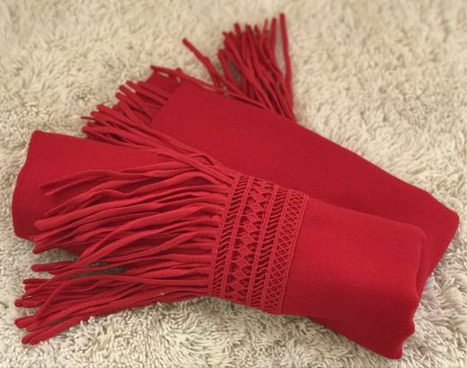 优品堂【流连翩翩】羊毛🐑围巾披肩两用 商品图7