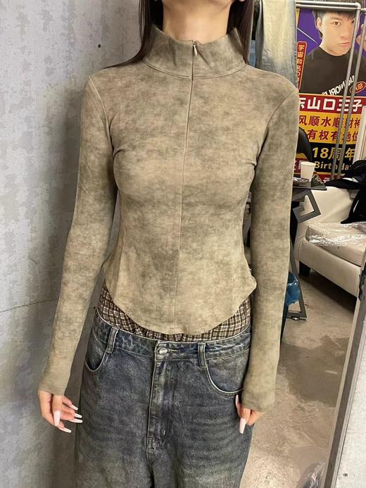 R-HUGMI 沙丘高领紧身上衣 商品图0