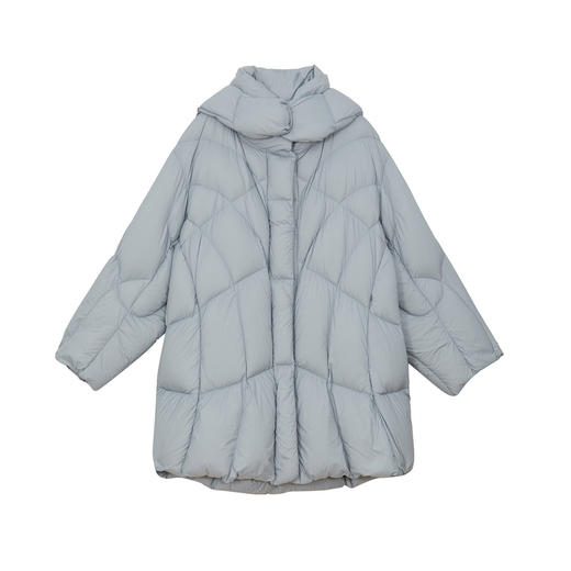谜底中长款羽绒服女2024冬新品简约时尚宽松加厚鹅绒服244MY1643 商品图4