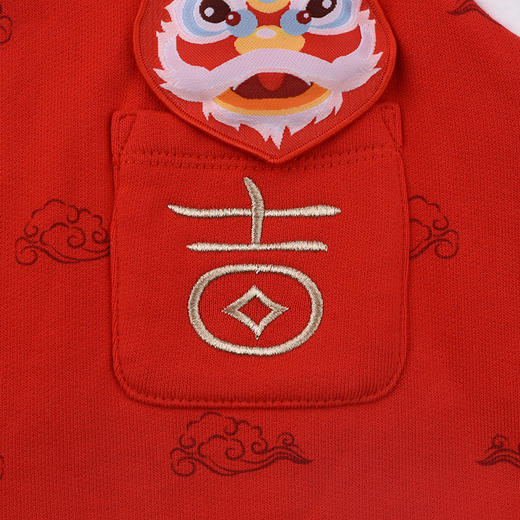 棉果果专柜同款冬季新品男童女童中国风大毛圈偏襟马甲M502171224659 商品图4