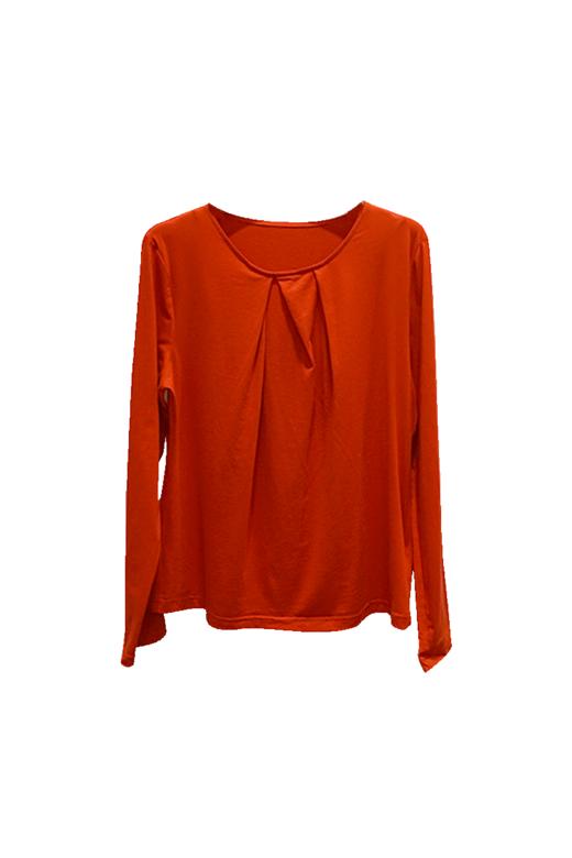 VIVIAN LIU薇薇安刘R2447301初秋女装新款圆领前襟打褶长袖针织衫 商品图5