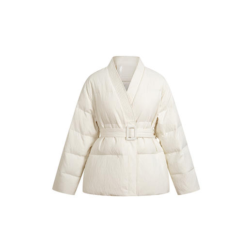 HeyDress新中式暗纹羽绒服女秋冬宽松设计感90白鸭绒保暖上衣外套 商品图4