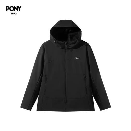 4.9折【自营】pony/波尼  秋冬新品连帽外套潮流运动服圆领防水夹克百搭 244M2KJ02BK 商品图3