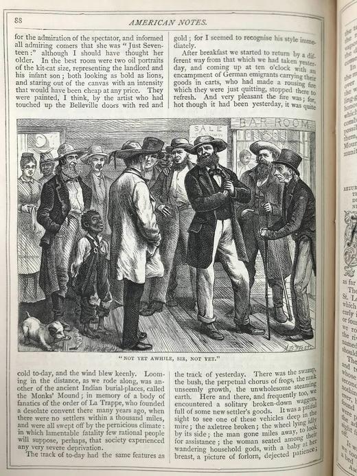 约19世纪后期 狄更斯《圣诞故事集/美国游记与意大利游记》 41幅插图 真皮精装16开 商品图12