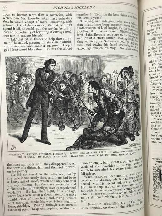 约19世纪后期 狄更斯《尼古拉斯·尼克贝》 59幅插图 真皮精装16开 商品图11
