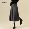 时尚法式高腰拉链A字半身裙 商品缩略图3