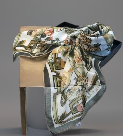 优品堂【素时锦年2】100x100精品绵羊毛方巾 商品图10