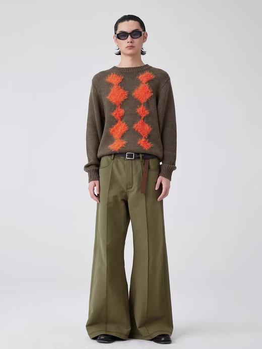 Simple Project/K24261/A型中缝线三角针宽腿裤 商品图2