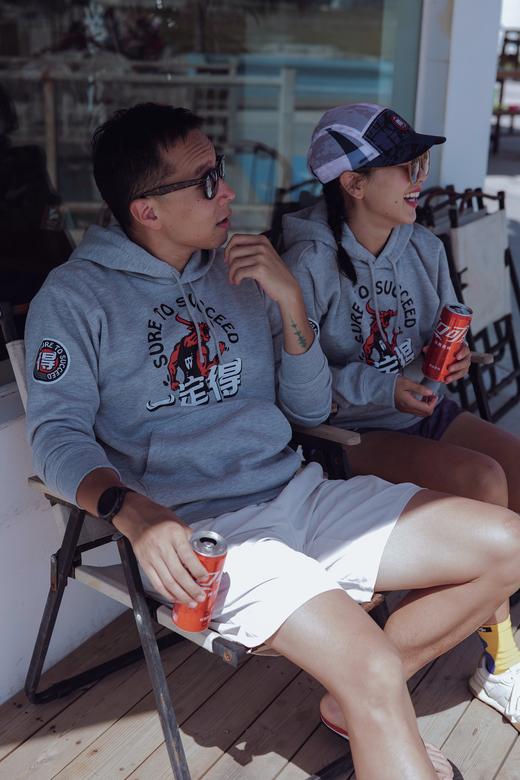 严素 一定得 纯棉套头帽衫  男女通款 严素态度 帽衫卫衣 加厚绒里 商品图4