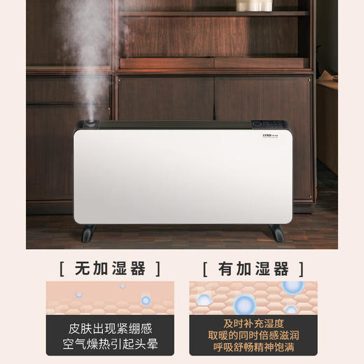 利维斯顿（ILVSD） 德国取暖器节能家用省电暖风欧式快热炉暖气片浴室暖风机电暖气大面积电暖器 2200w APP操控 ≤20㎡适用【加湿】 商品图6