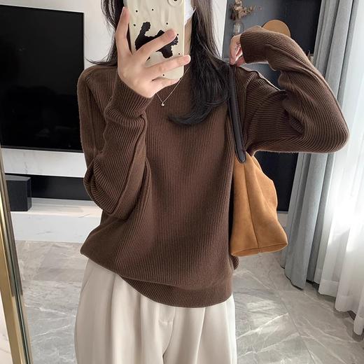 24秋冬- 肩线显瘦坑条密针合身款内搭毛衣【包邮/三天无理由退换】 商品图5