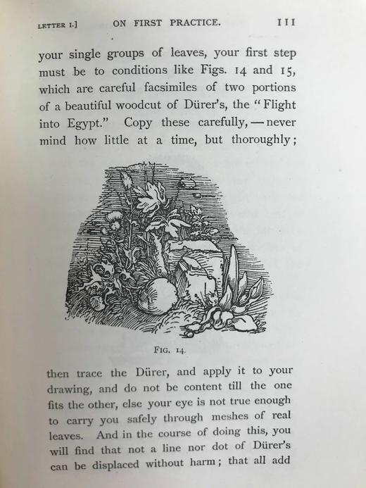 札尼斯朵夫工坊特装本！含藏书票！1904年 约翰·罗斯金《绘画的要素》 作者亲绘插图 全真皮精装32开 商品图10