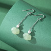 Winy925纯银玉锁平安耳饰送女友闺蜜节日生日礼物 商品缩略图6