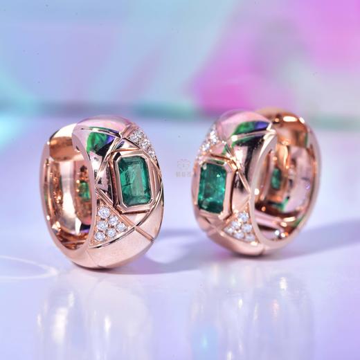 【格调】时尚祖母绿菱格纹耳环-CB12408016 商品图4