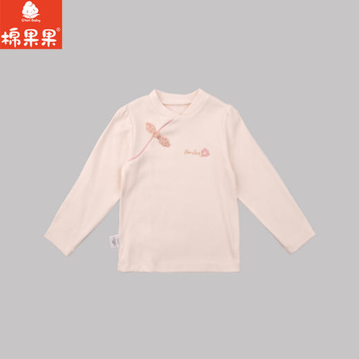 棉果果专柜同款冬季新品女童中国风半高领打底衫T恤M522140424655 商品图0