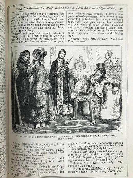 约19世纪后期 狄更斯《尼古拉斯·尼克贝》 59幅插图 真皮精装16开 商品图6