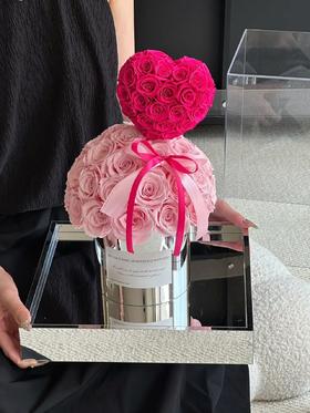 永生花爱心抱抱桶