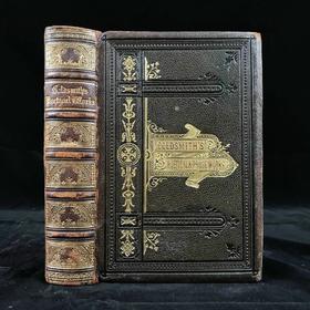 约19世纪后期 戈德史密斯诗歌与散文集 6幅钢版画插图 全真皮精装32开