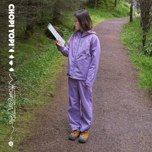 chopiyopi童装 儿童专业冲锋衣中大童学生三防徒步登山硬壳外套裤子 商品图3