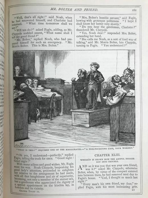 约19世纪后期 狄更斯《雾都孤儿/马丁·瞿述伟》 87幅插图 真皮精装16开 商品图8