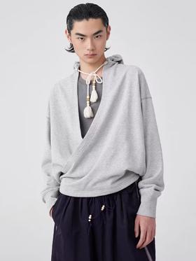 Simple Project/Y24161/交叠式斜门襟连帽卫衣