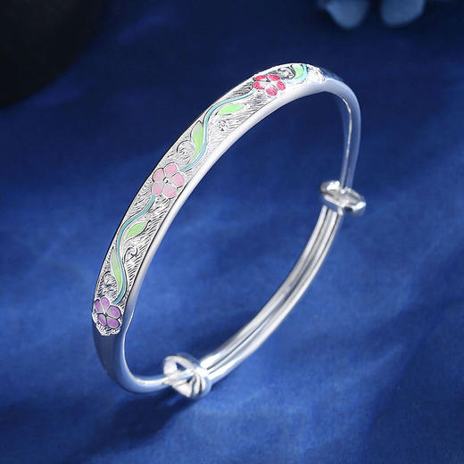 Winy999足银繁华似锦手镯送女友闺蜜节日生日礼物 商品图2