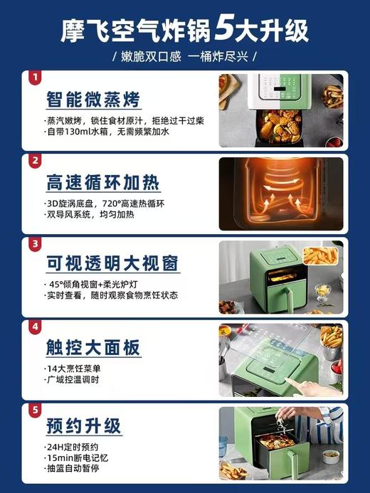 摩飞空气炸锅MR8101(颜色随机) 商品图4