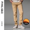 PINLI品立2024冬季新款男士修身加绒加厚休闲直筒长裤GD243317401 商品缩略图1