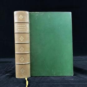 工坊特装本！1904年 司各特诗集 1幅肖像插图 全真皮精装32开