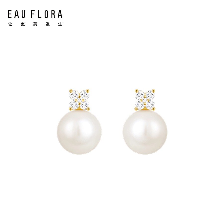 『骄阳』戴妃款仿白珍珠耳钉