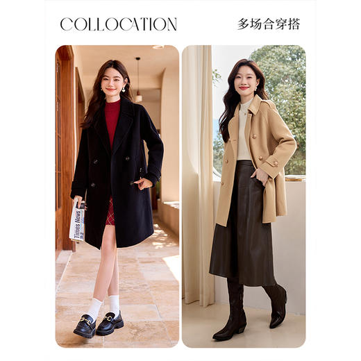 【年货节】熙世界100美利奴羊毛衫半高领毛衣女秋冬新款套头针织打底衫内搭 商品图4