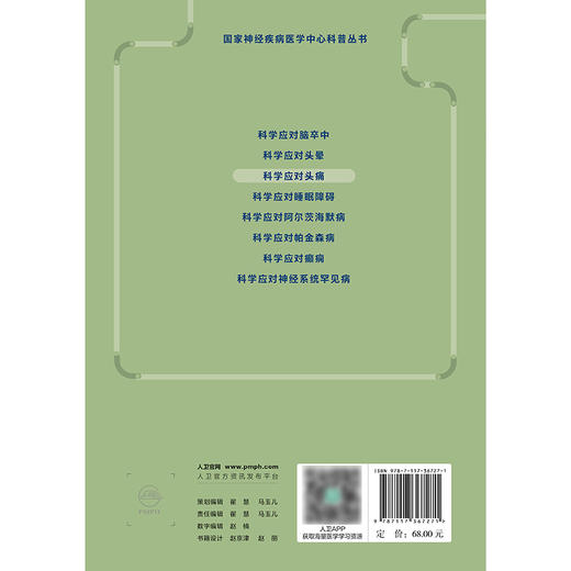 国家神经疾病医学中心科普丛书——科学应对头痛 2024年10月科普书 商品图2